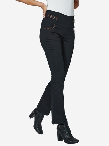 KOROSHI Разкроени Панталон в черно