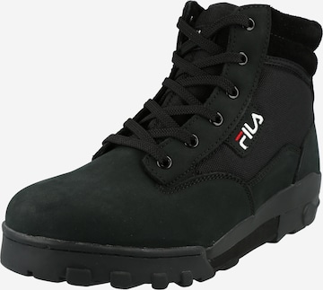 Boots stringati 'GRUNGE' di FILA in nero: frontale