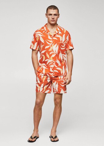 MANGO MAN Regular fit Shirt 'Pau' in Orange