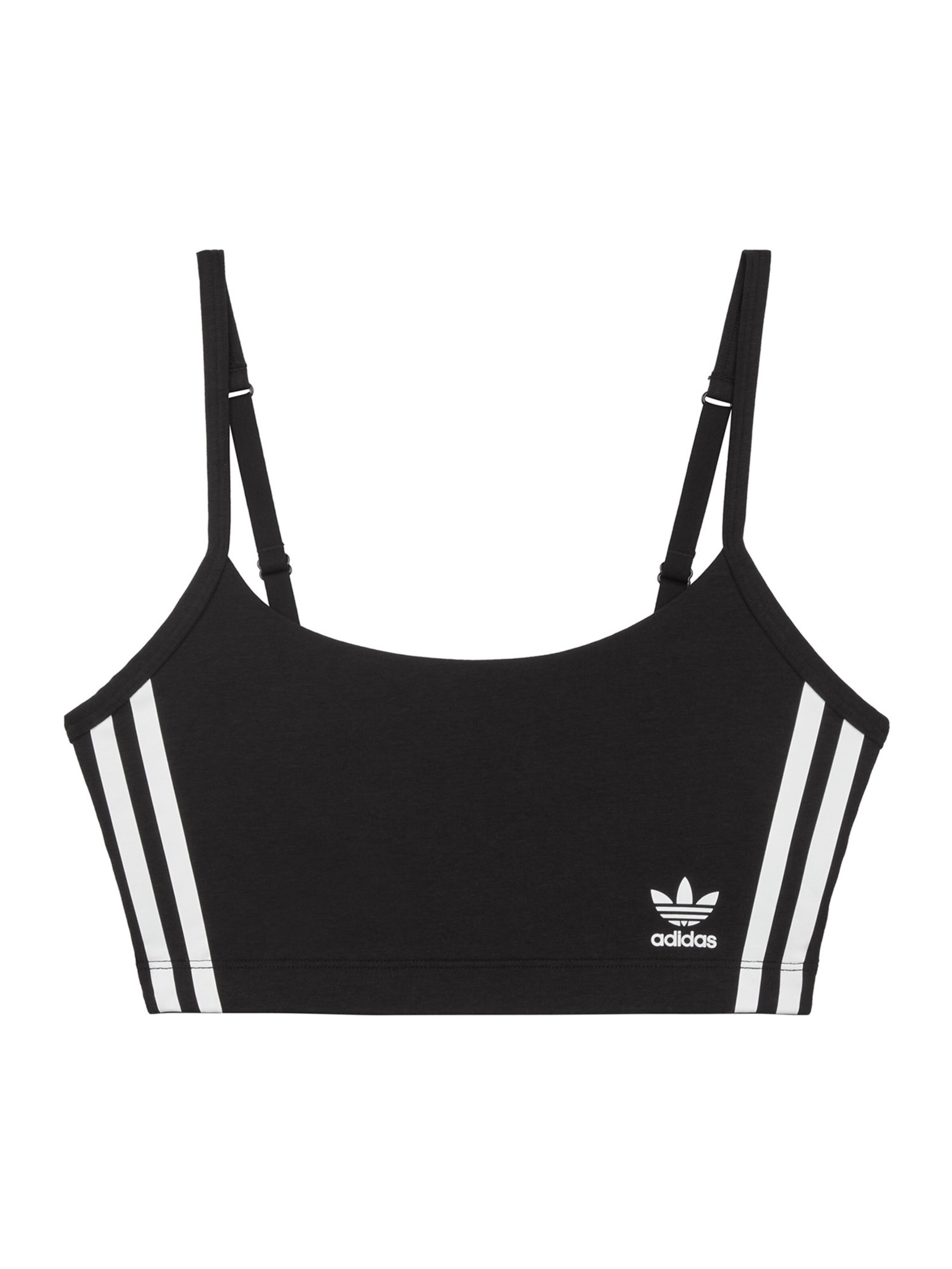 ADIDAS ORIGINALS Bralette Bra ' Scoop Originals ' in Black: front