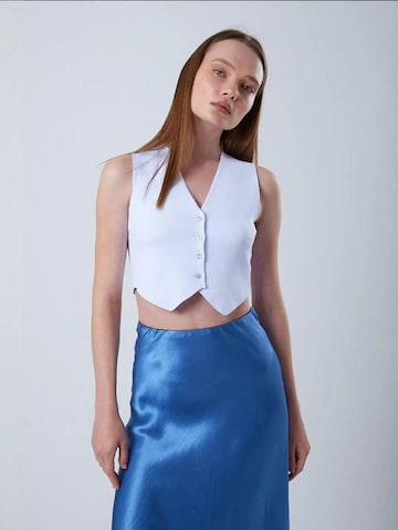 MixRay Gebreide bodywarmer in Blauw: voorkant