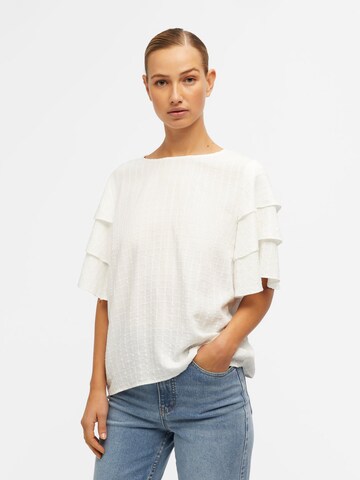 OBJECT - Blusa 'VIVA' en blanco: frente