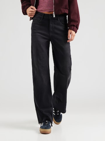 Largi Jeans '94JETTE' de la Gang pe negru: față