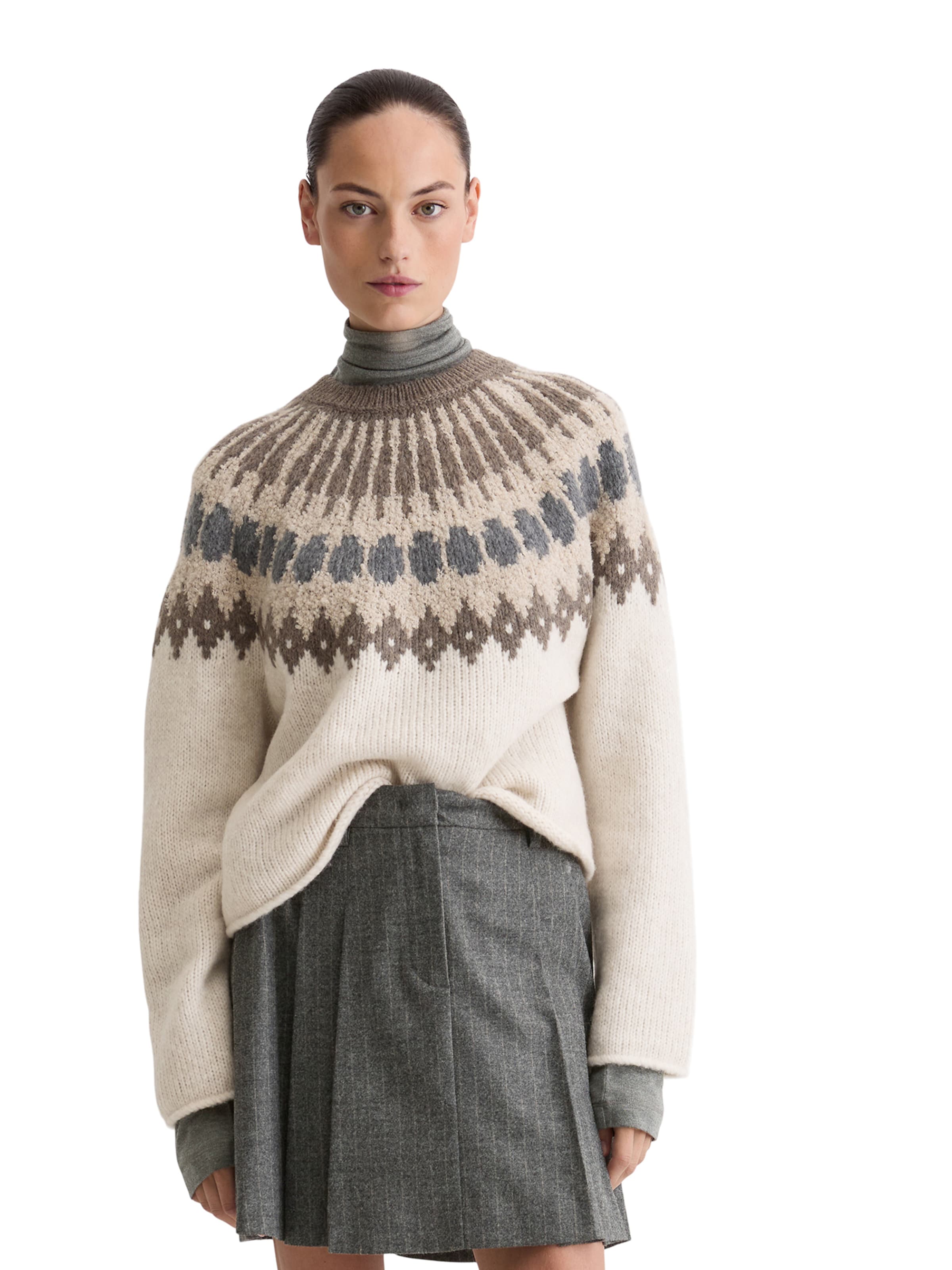 Pull-over Marc O'Polo en beige : devant
