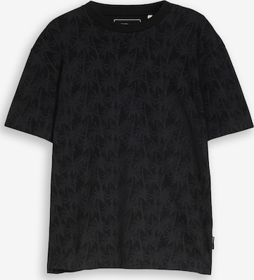 Tricou de la TOM TAILOR DENIM pe negru: față