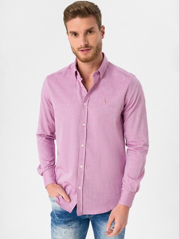 By Diess Collection Regular fit Button Up Shirt in Pink: front