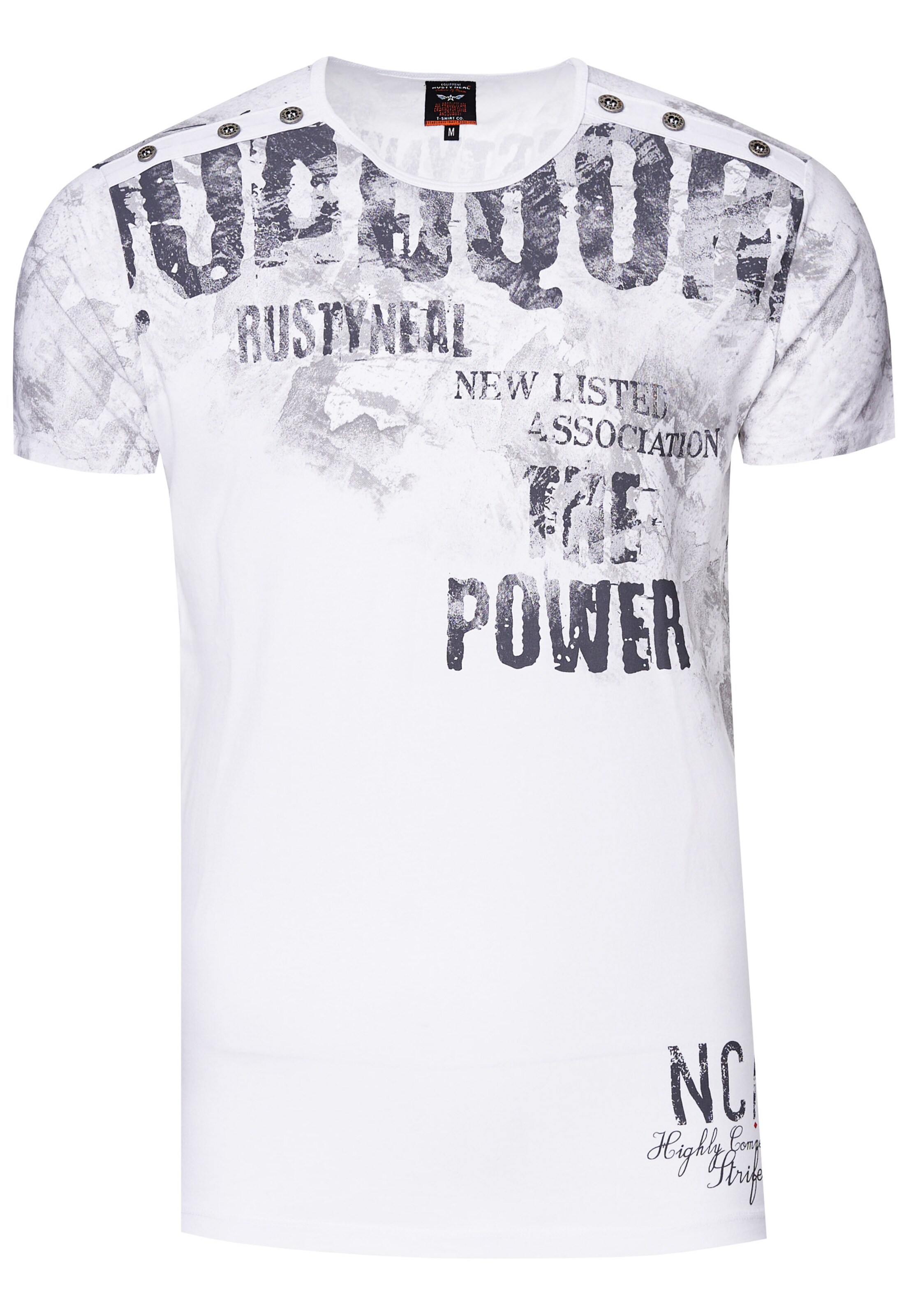 Rusty Neal Shirt in Wit: voorkant