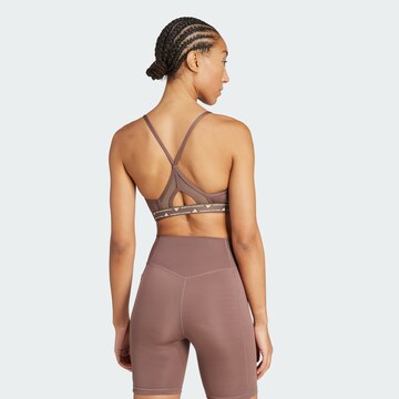 ADIDAS PERFORMANCE Bralette Sports Bra 'Aeroreact' in Brown