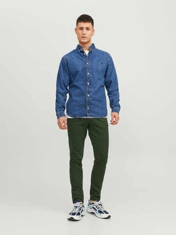 Coupe slim Pantalon chino 'Marco Bowie' JACK & JONES en vert