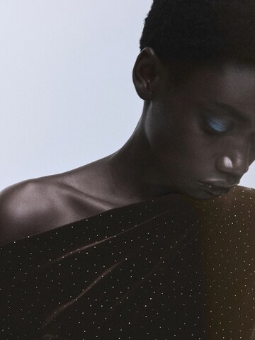 MANGOKoktel haljina 'XVIRGO' - smeđa boja