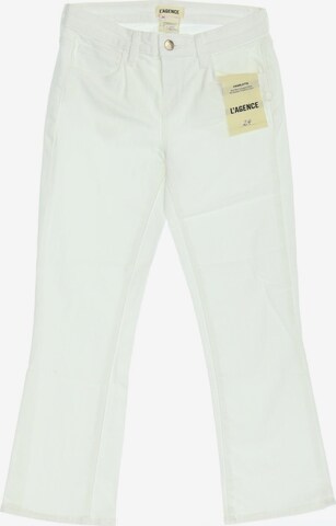 L' Agence Pants in XXS in White: front