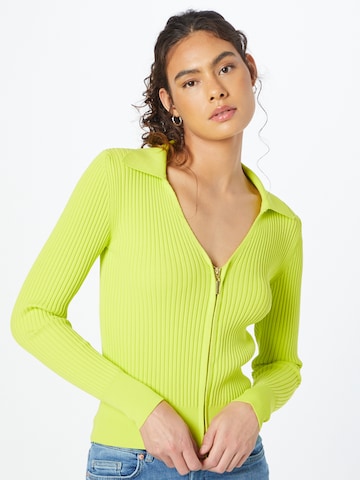 Geacă tricotată de la River Island pe verde: față