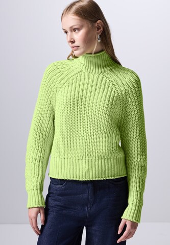 Street One Studio Sweater in Green: front