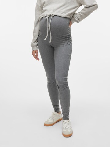 Skinny Leggings di MAMALICIOUS in grigio: frontale