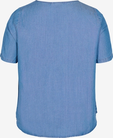 Zizzi Bluse 'Mille' in Blau