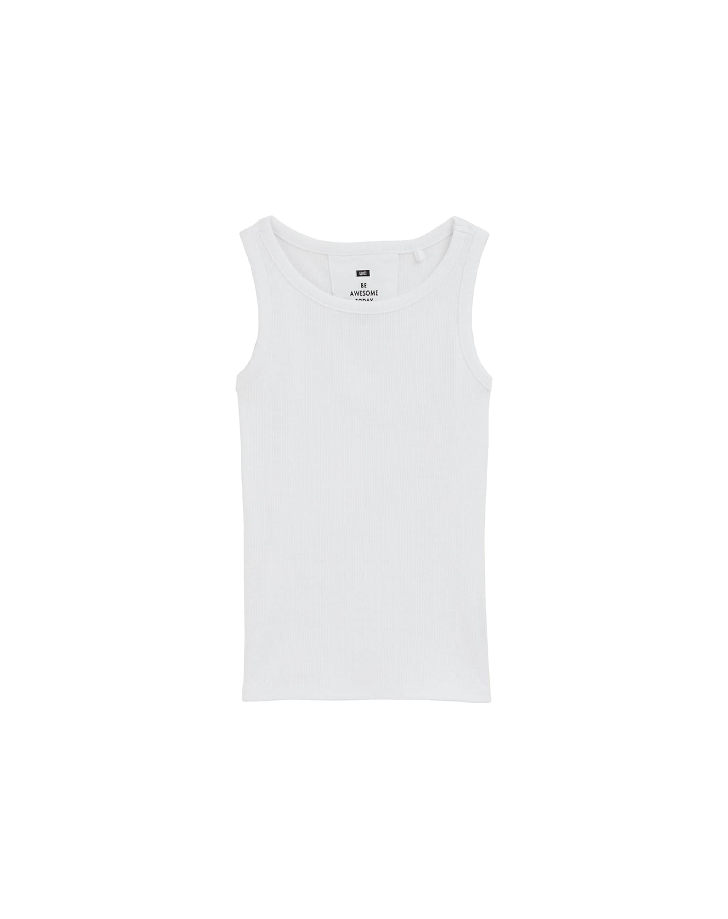 WE Fashion Топ в бяло: отпред