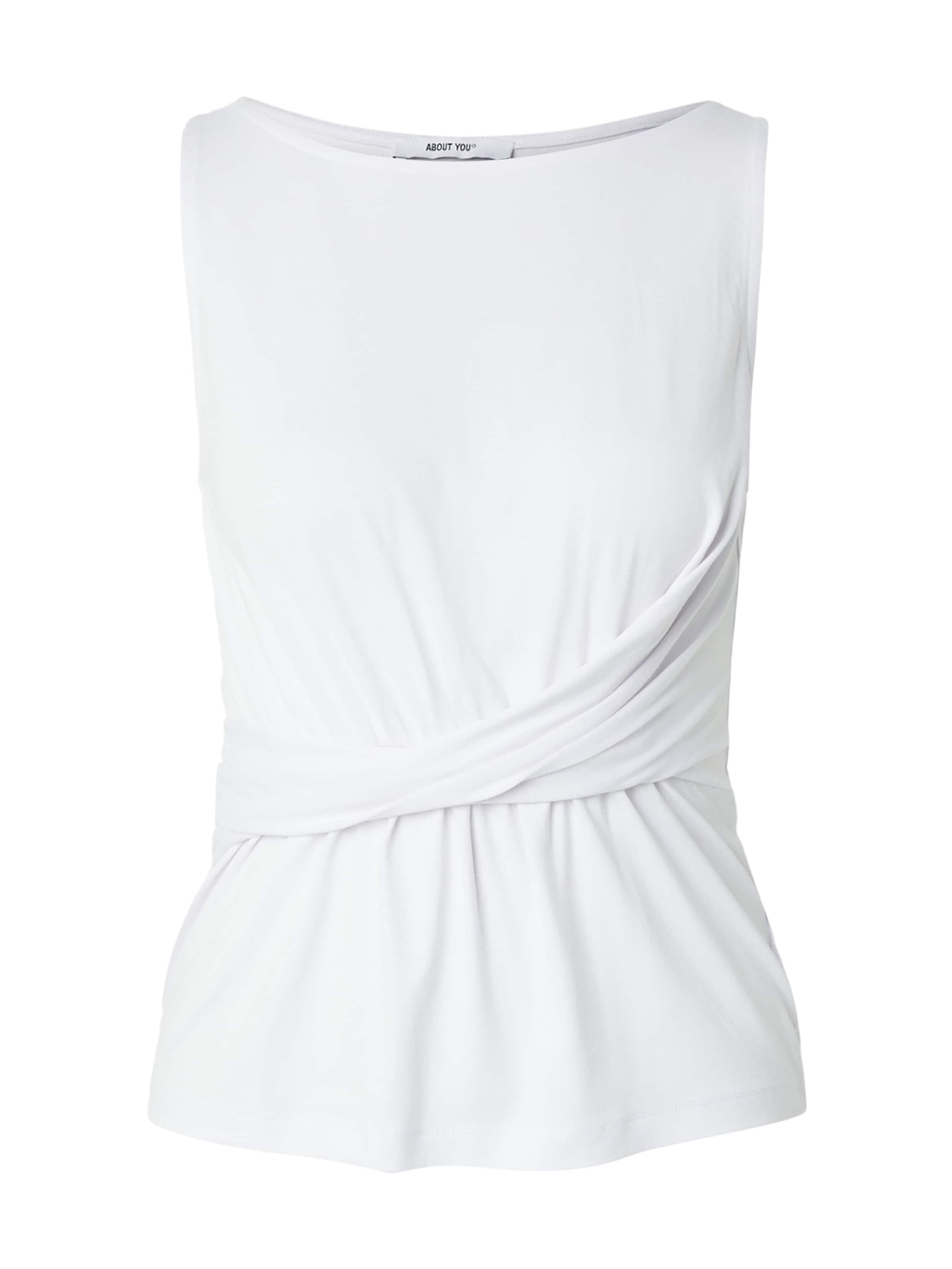 ABOUT YOU - Top 'Pearl' em branco: frente