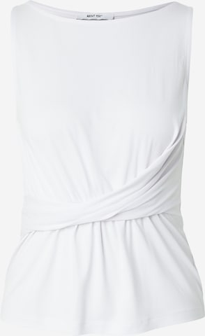 ABOUT YOU - Top 'Pearl' em branco: frente