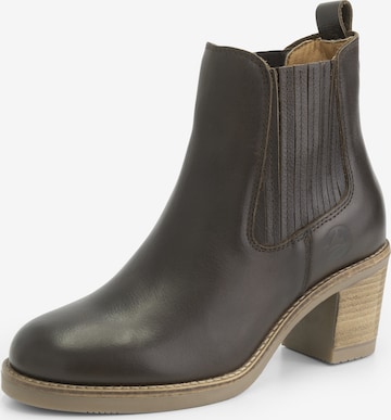 Travelin Chelsea boots 'Callac' in Bruin: voorkant