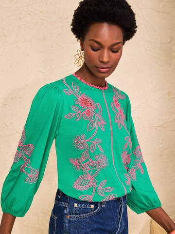 love & roses Blouse in Groen