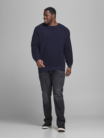 Jack & Jones Plus Pulóver 'Liam' - kék