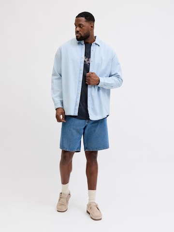 Jack & Jones Plus - Camiseta en azul