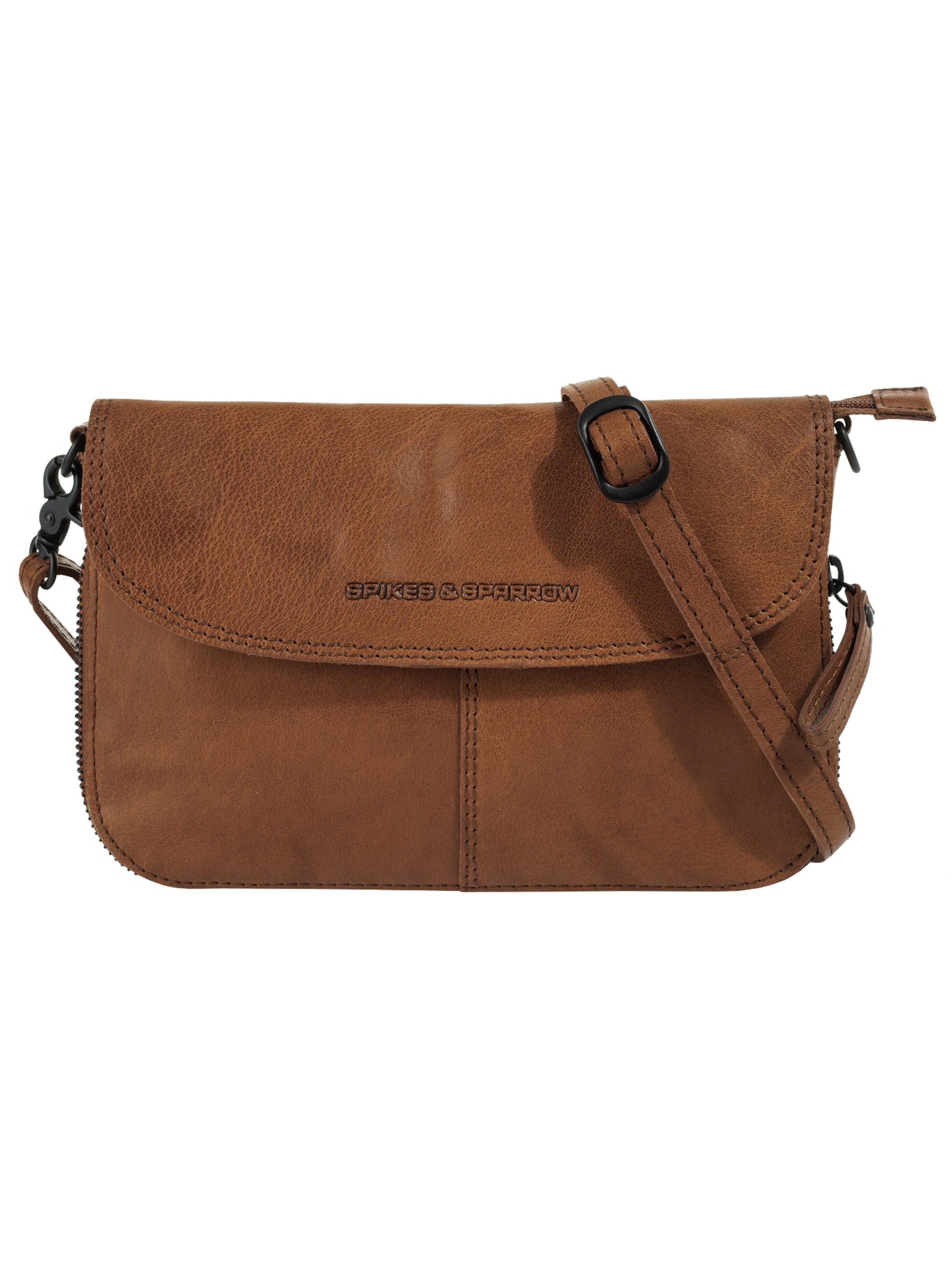 Sac à bandoulière Spikes & Sparrow en marron : devant