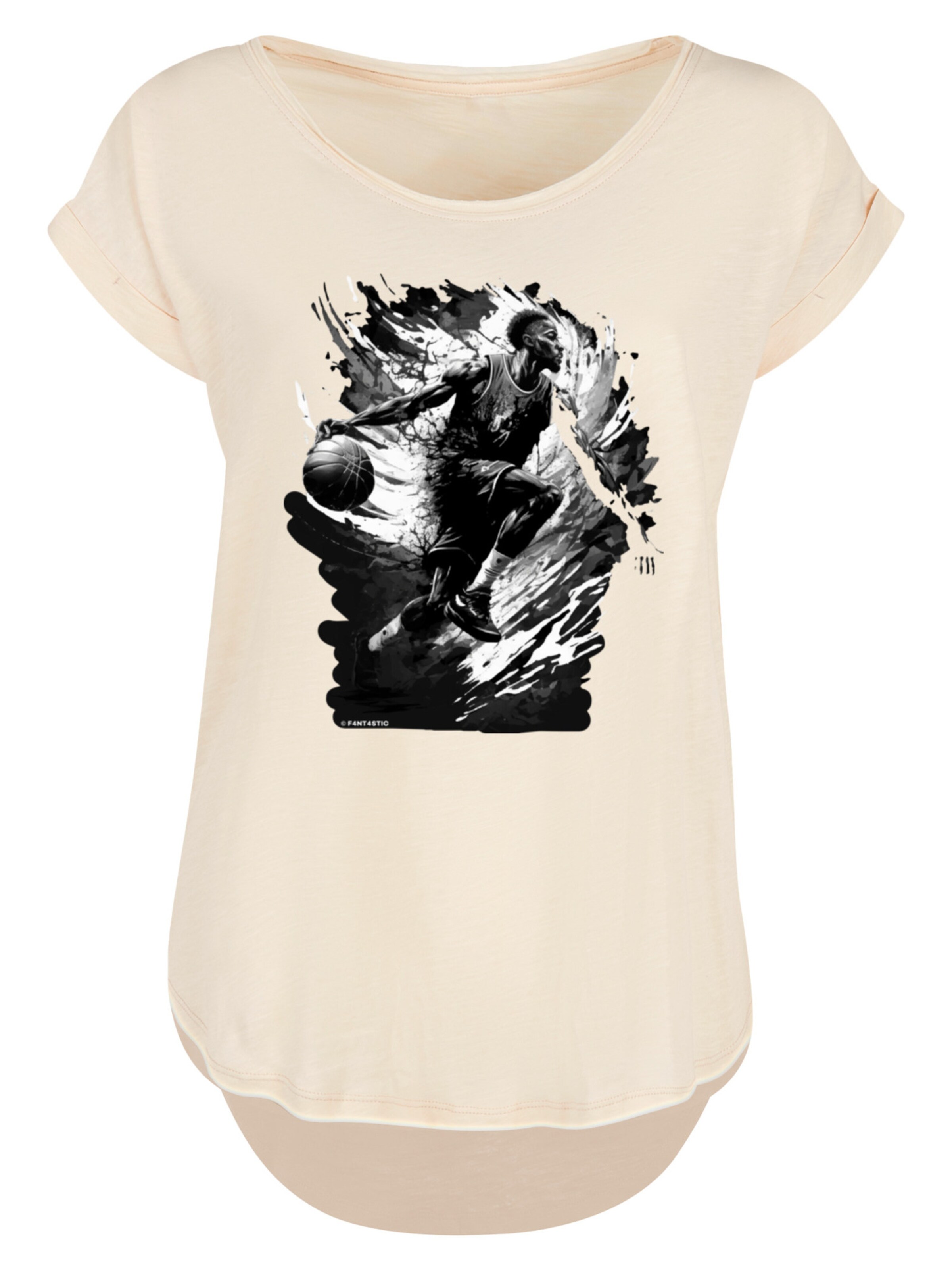 T-shirt 'Basketball Sports' F4NT4STIC en beige : devant