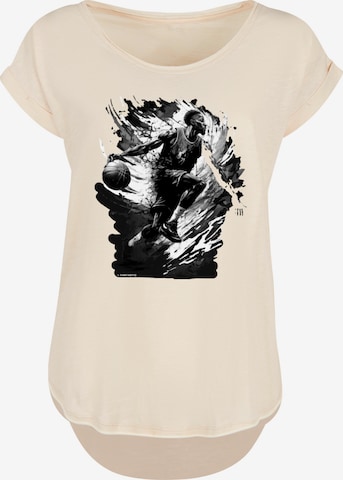 T-shirt 'Basketball Sports' F4NT4STIC en beige : devant