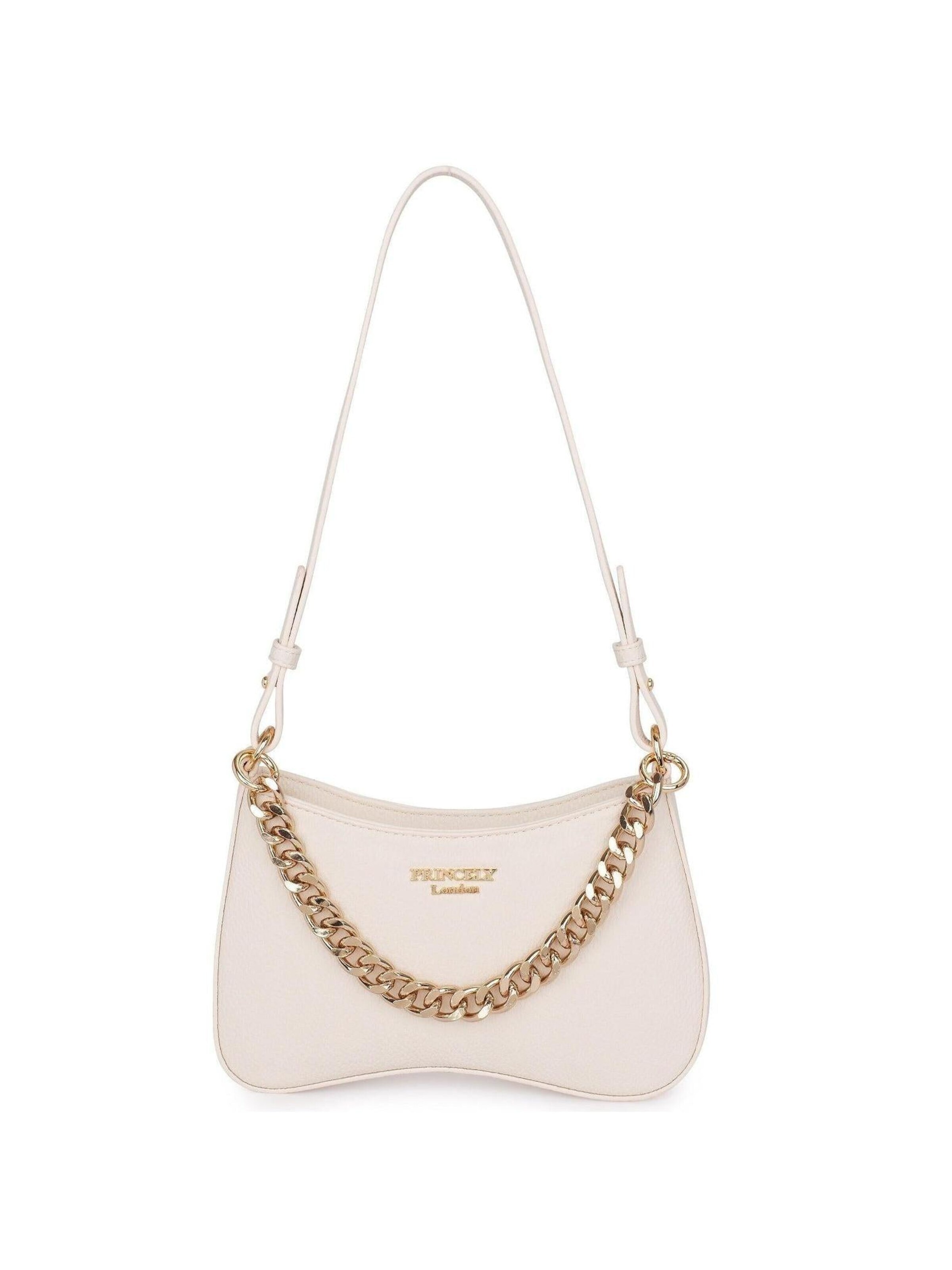 Princely London Shoulder Bag 'Nelly' in White: front
