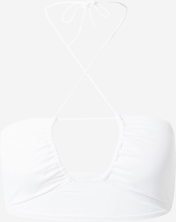 Calvin Klein Swimwear - Bandeau Top de biquíni em branco: frente