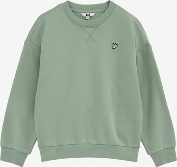 WE Fashion Sweatshirt in Groen: voorkant
