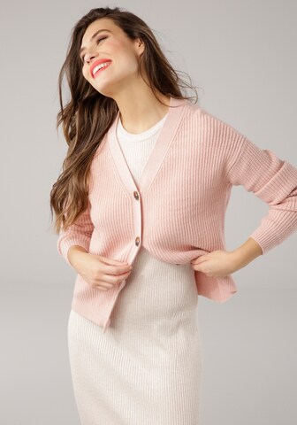 LAURA SCOTT Knit Cardigan in Pink