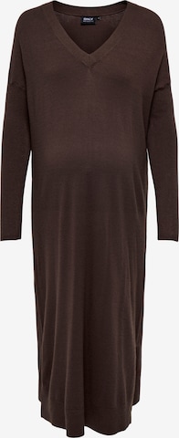 Only Maternity Knitted dress 'IBI' in Brown: front