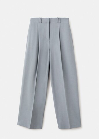MANGO Regular Pleat-Front Pants 'Nat' in Blue