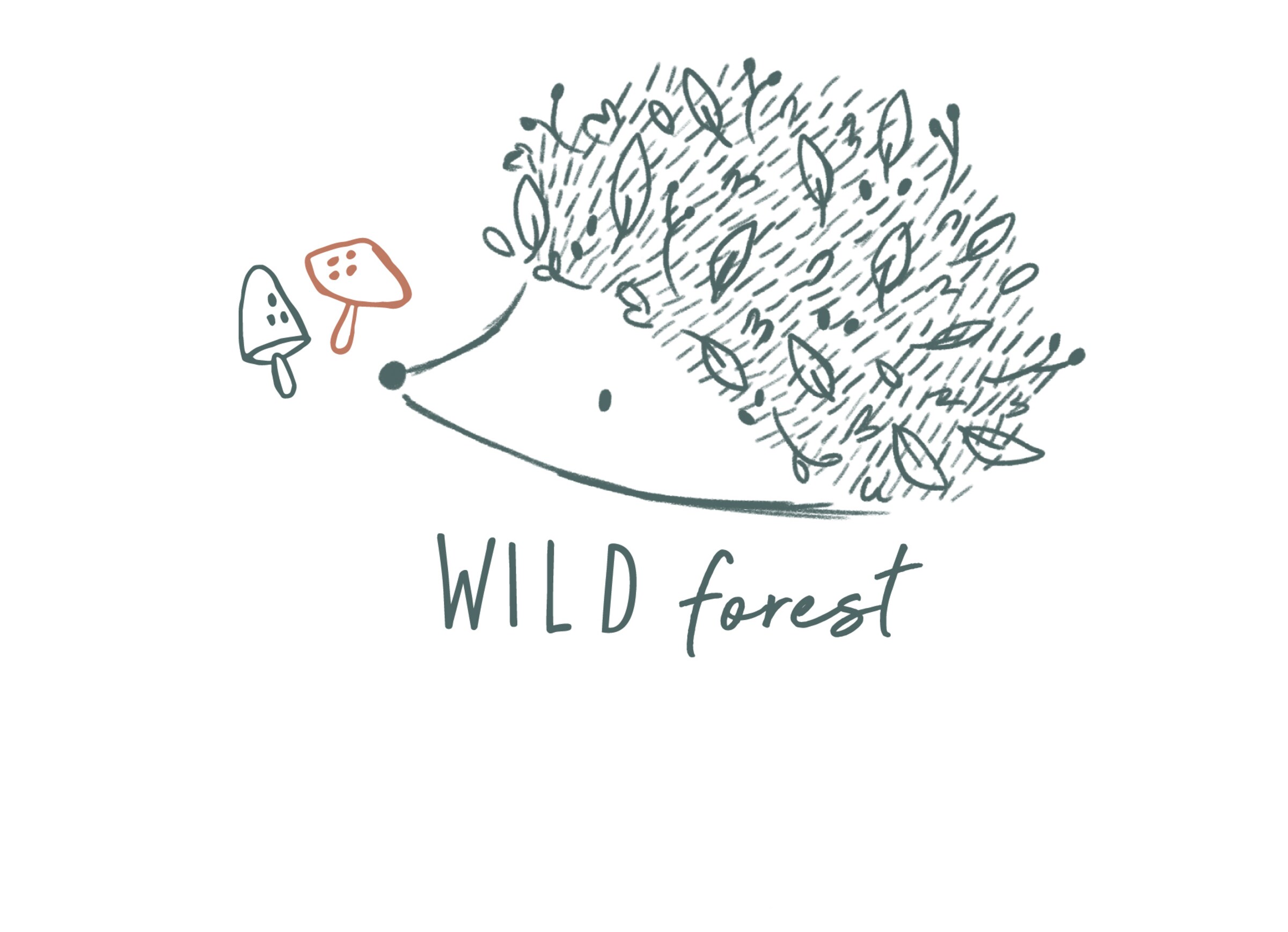 LILIPUT Shirt 'Igel - Wild forest' in White