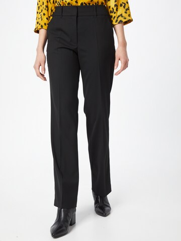 s.Oliver BLACK LABEL Regular Pleated Pants in Black: front