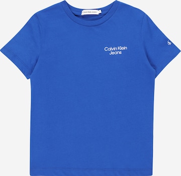 T-Shirt Calvin Klein Jeans en bleu : devant