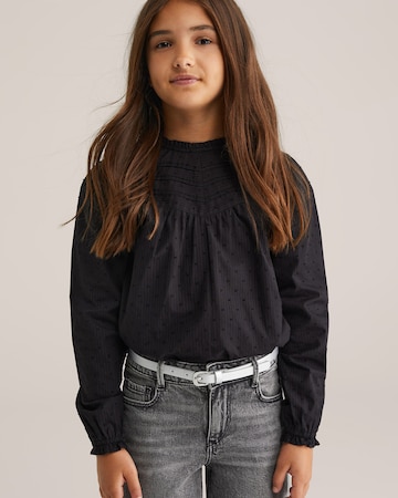 Chemisier WE Fashion en noir : devant