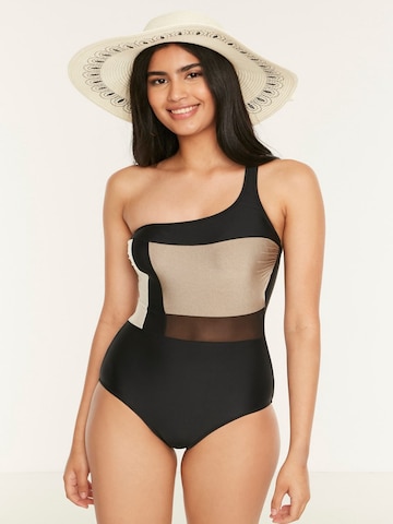 C&City Bralette Swimsuit in Black: front