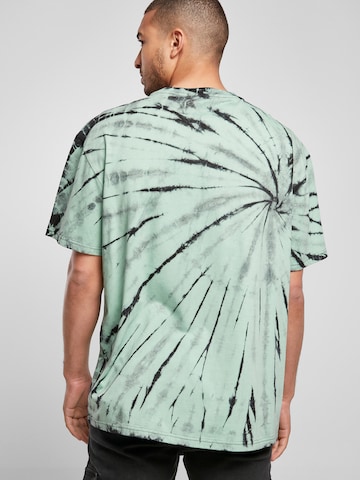Urban Classics T-Shirt 'Boxy Tye Dye' in Grün