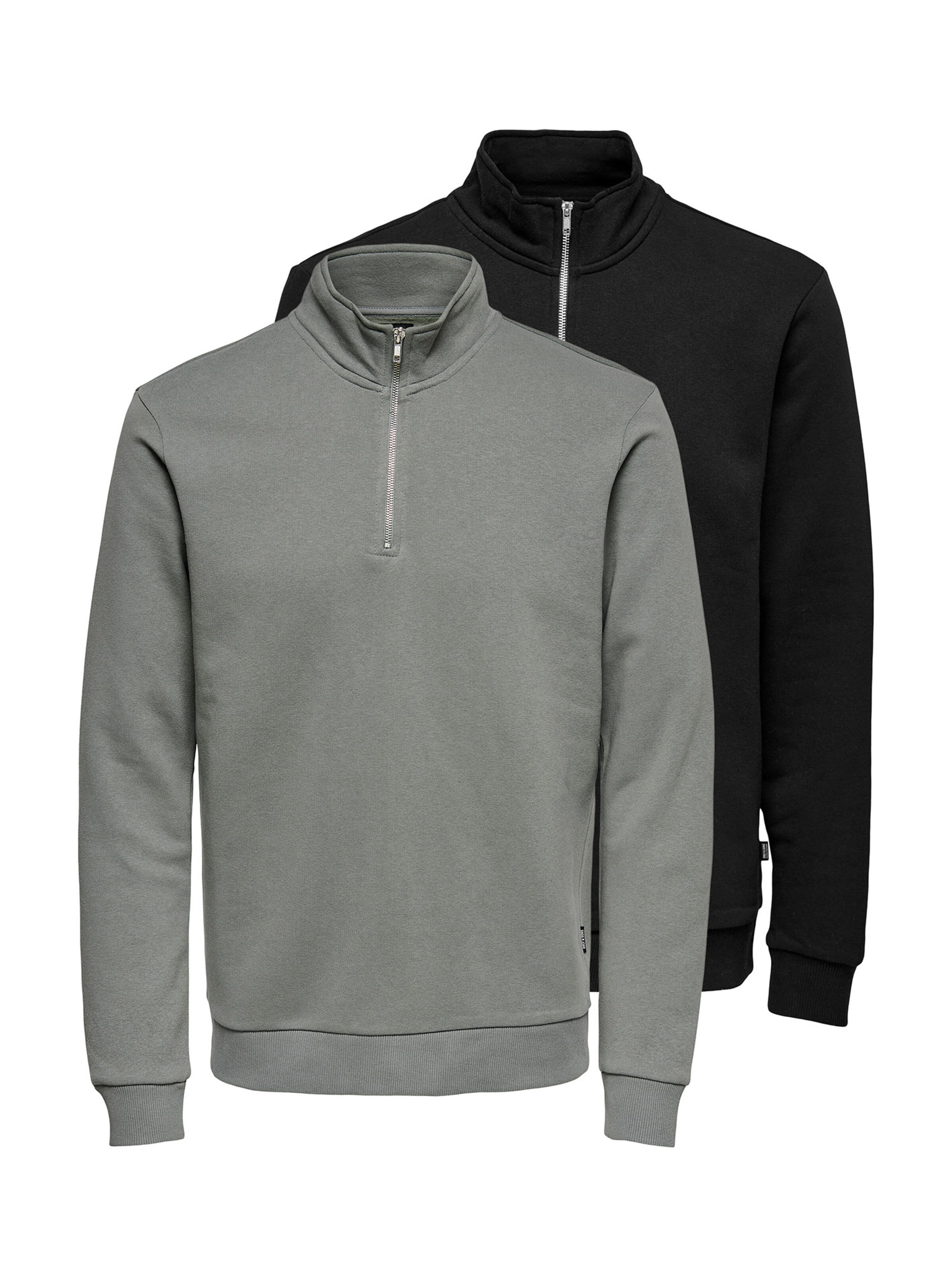 Only & Sons Sweatshirt 'Ceres'‌‌‌‌‌ in Schwarz: Vorderseite