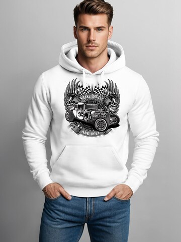 Neverless Sweatshirt 'Hot Rod' in Weiß