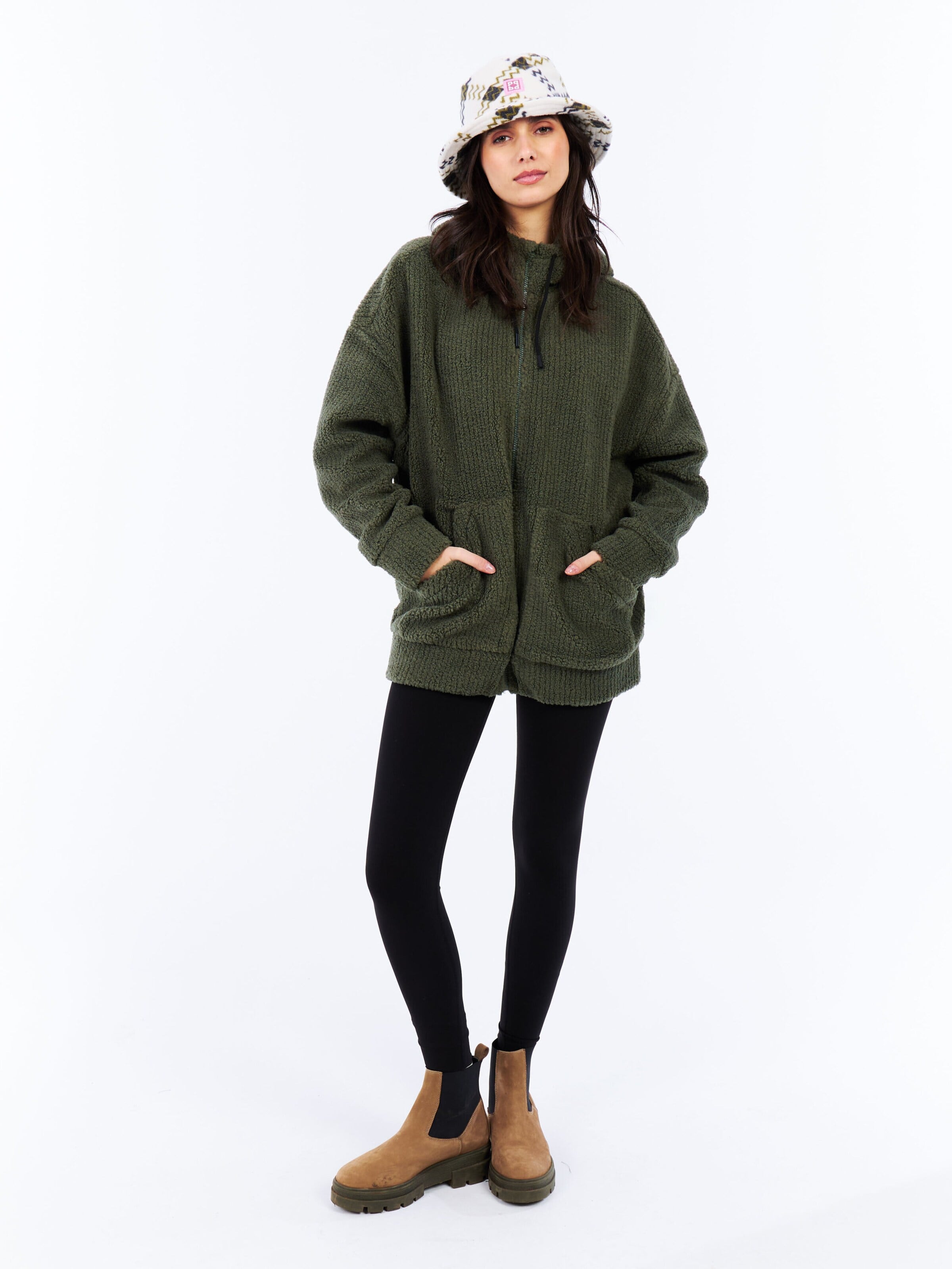 PROTEST Fleece jas 'PRTSophy' in Groen
