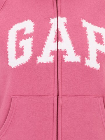 Gap Petite Zip-Up Hoodie 'HERITAGE' in Pink