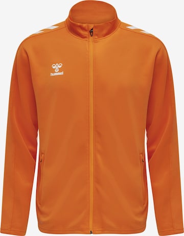 Hummel Sports sweat jacket 'POLY' in Orange: front