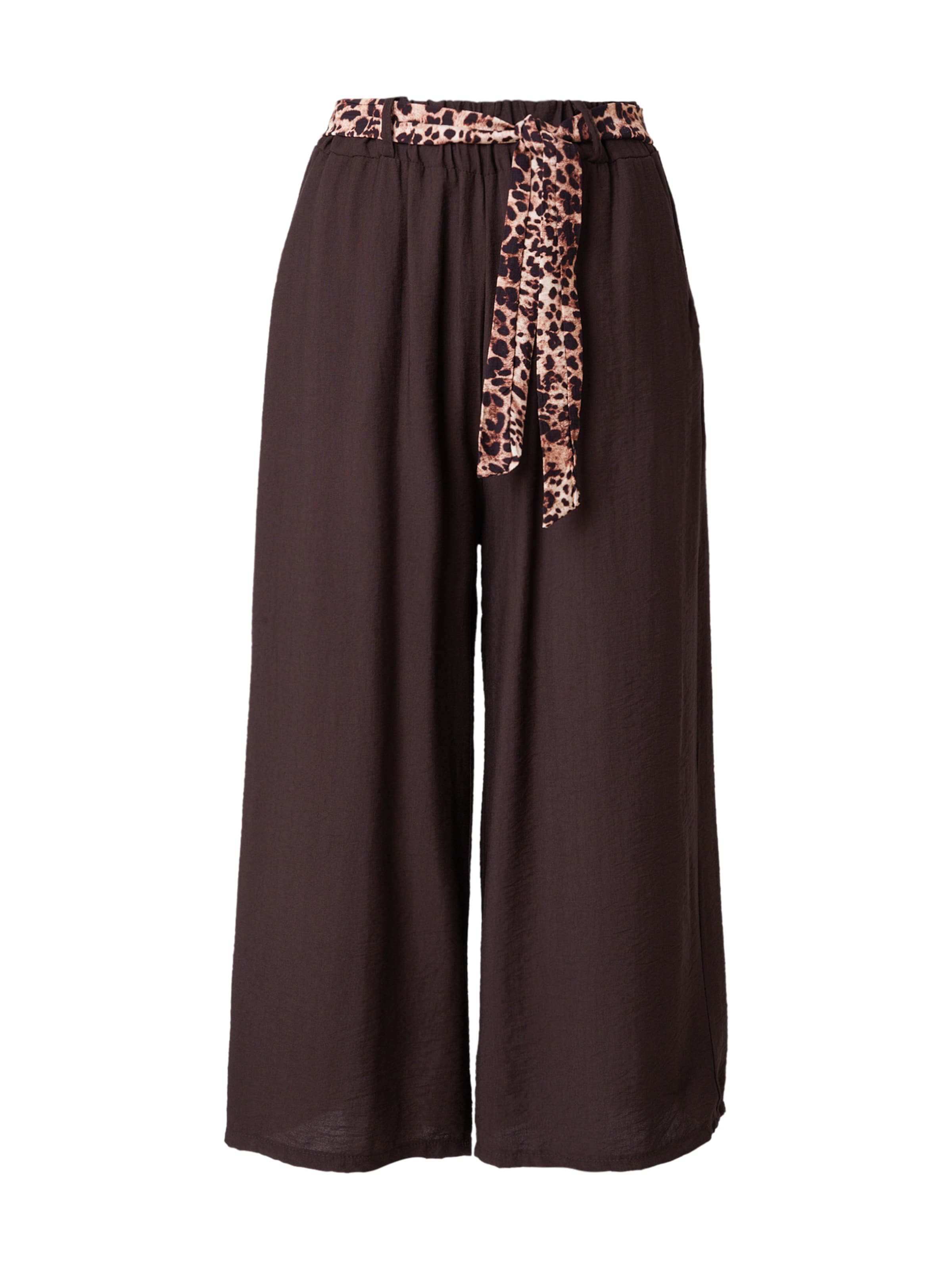 Wide Leg Pantalon 'Fa44lu' Hailys en marron : devant
