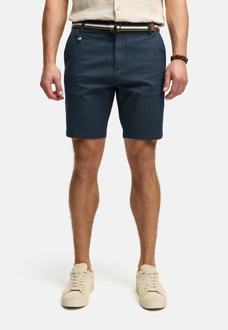 INDICODE JEANS Regular Trousers 'Thews' in Blue: front