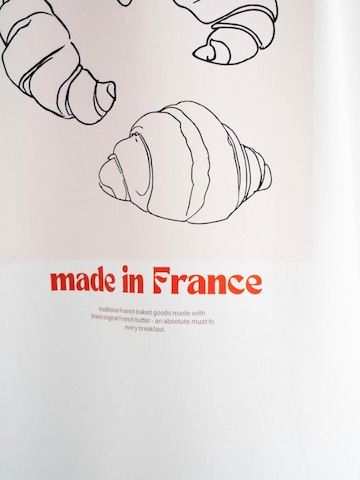 Maglietta 'Croissant' di MIRONS in bianco