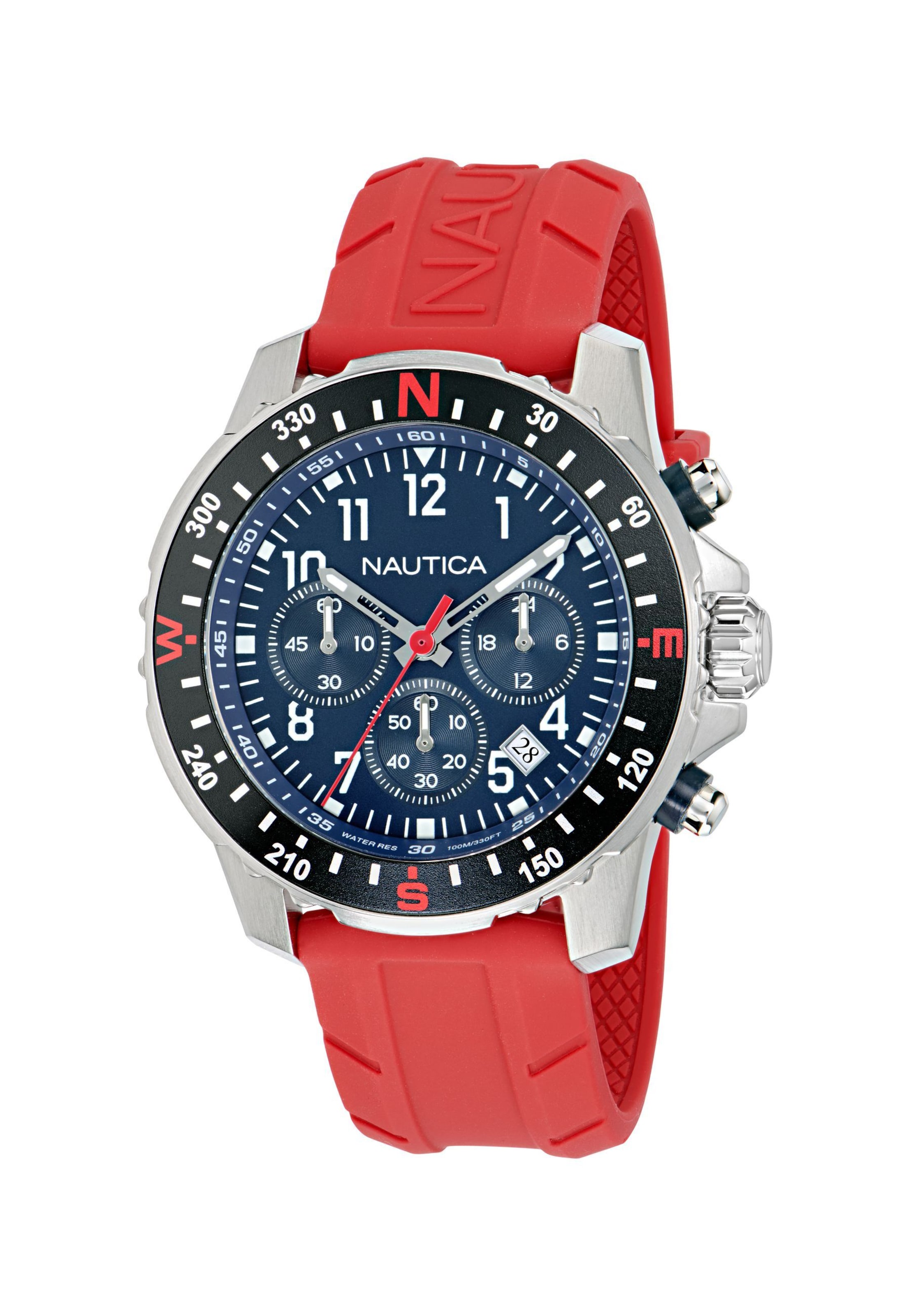 Montre à affichage analogique NAUTICA en rouge : devant